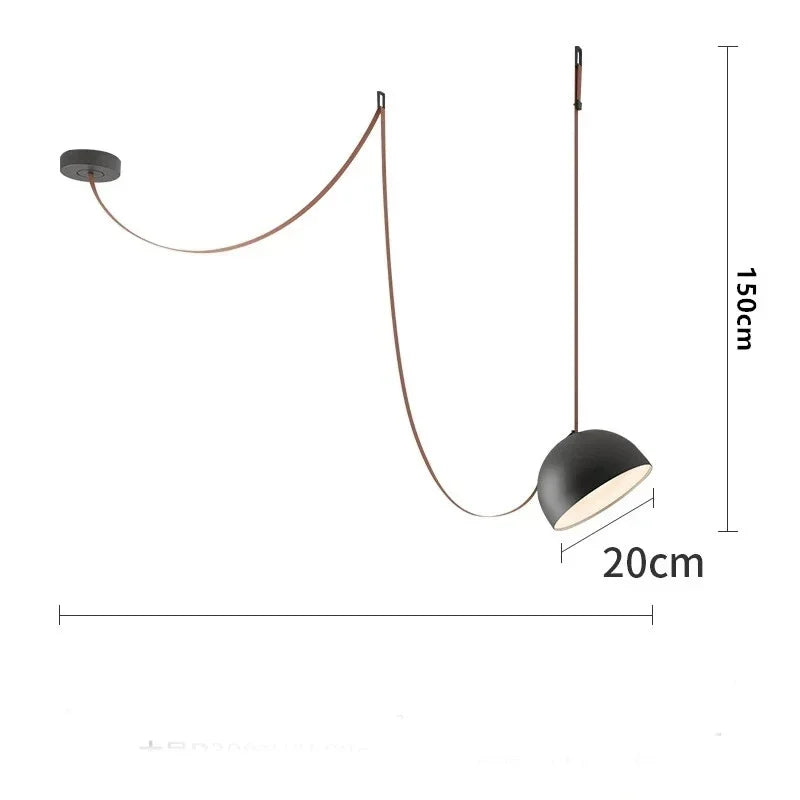 Nordic Modern Restaurant Living Room Study DIY Belt Creative Coffee Shop Design Exhibition Hall Decoration Lighting