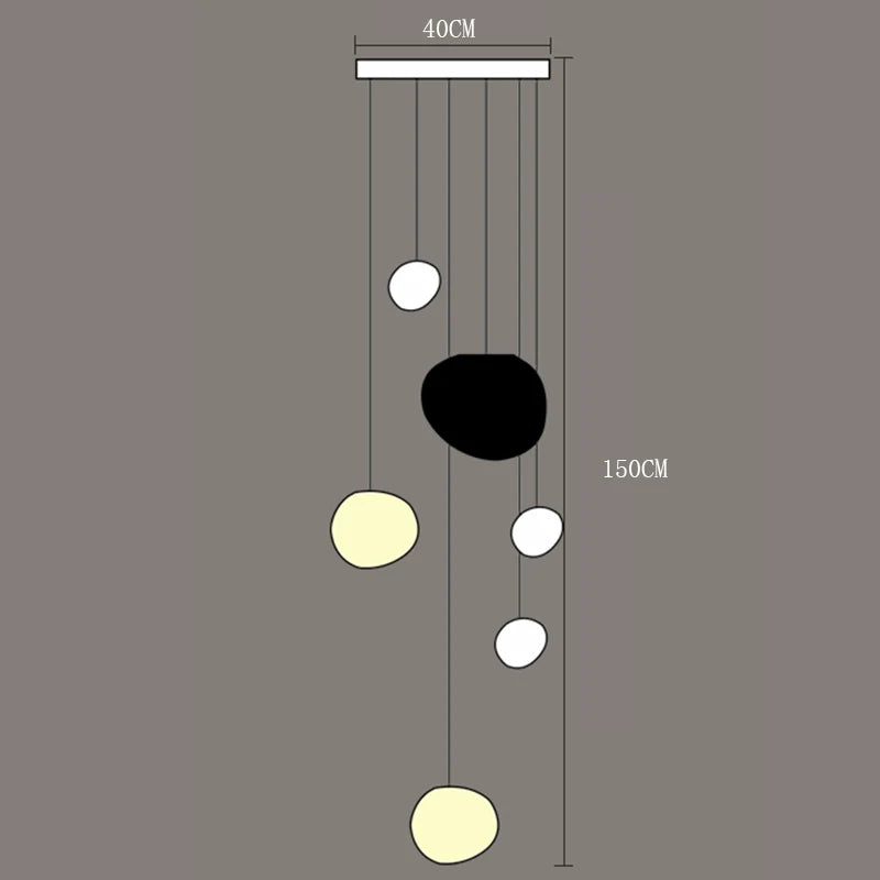 Modern Stair chandelier Pendant lights indoor lighting Ceiling lamp hanging light led Chandeliers for living room indoor lightin