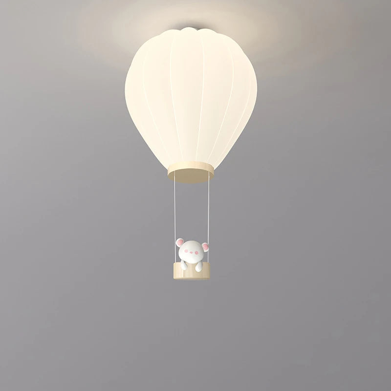 Cream Style Children's Room Ceiling Lights White Hot Air Balloon Light Creative Baby Room Nursery Boy Girl Bedroom Ceiling Lamps