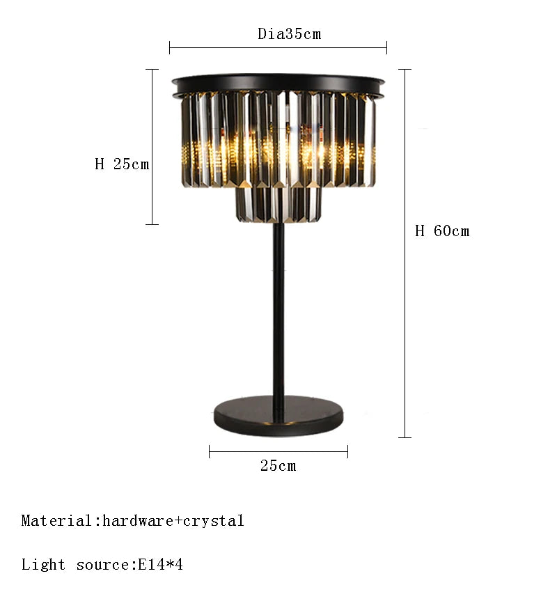 Gray Crystal Floor Lamps Luxury Led Home Decoration Amber Standard Light Living Room Bedside Appliance Standing Lighting 2025