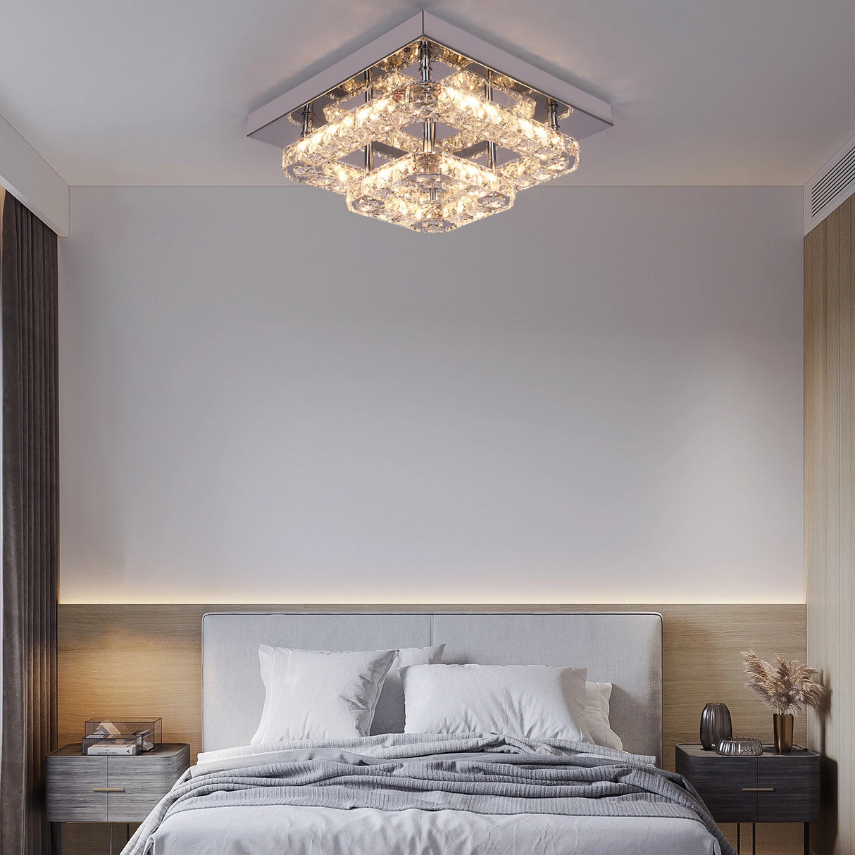 Crystal Chandelier Luxury Living Room Bedroom Ceiling Lights Led Kitchen Light Hanging Lamps Lustre Dining Decorative
