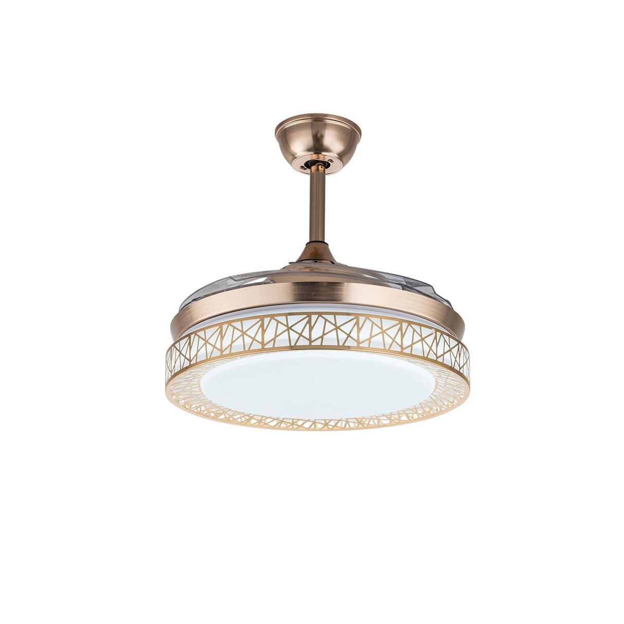 Blade LED Retractable Blades Ceiling Fan with Remote Control and Light Kit Included Home Decor