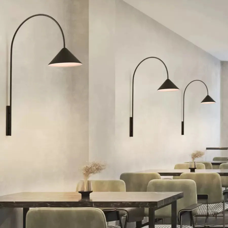 Modern Minimalist Nordic Creative Long Pole Wall Lamp for Living Room Restaurant Background Wall Decoration Lighting Fixture