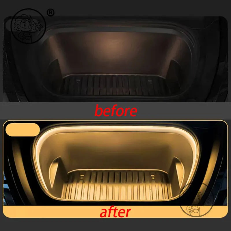 For Tesla Model YL 2026 2027 Car Front Trunk LED Light Bar Strip Interior Brightening Decorative Lamp Strip Automatic Light