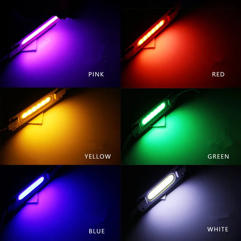 10Pcs COB LED Module Lights DC12V 2W - IP68 Waterproof Lens Backlight for Channel Letters
