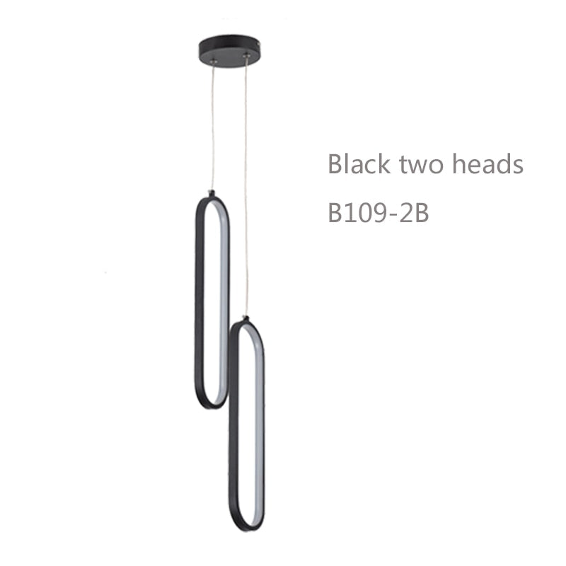 Good packing Two rings black or gold led pendant light for indoor place hanging lamp emitting warm white or white