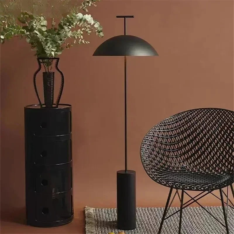 Janpanese Wabi-sabi Umbrella Standing Art Creative Lustre Plated Lights LED Floor Lamps for Bedroom Home Decoration Chandeliers