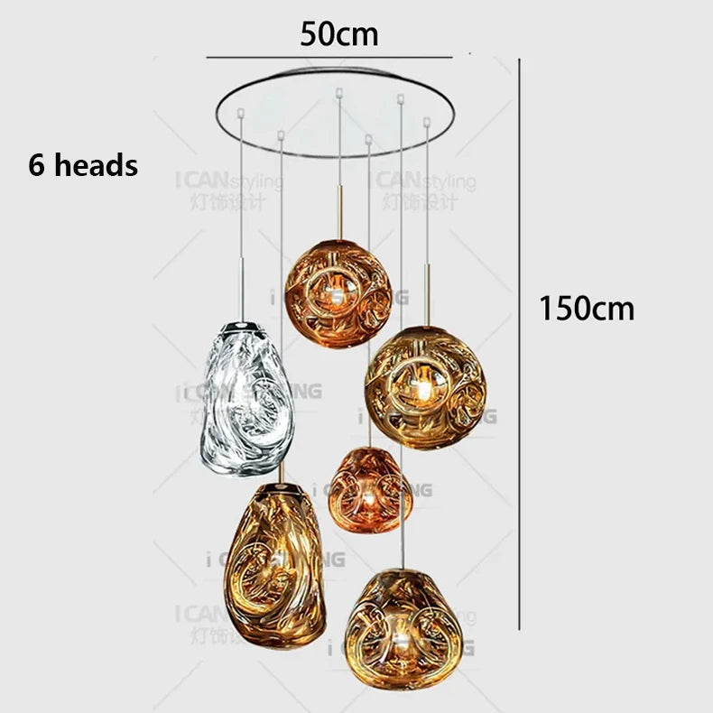 Modern home decor led lights pendant light lamps forstaircase Chandeliers for living room hanging light indoor lighting