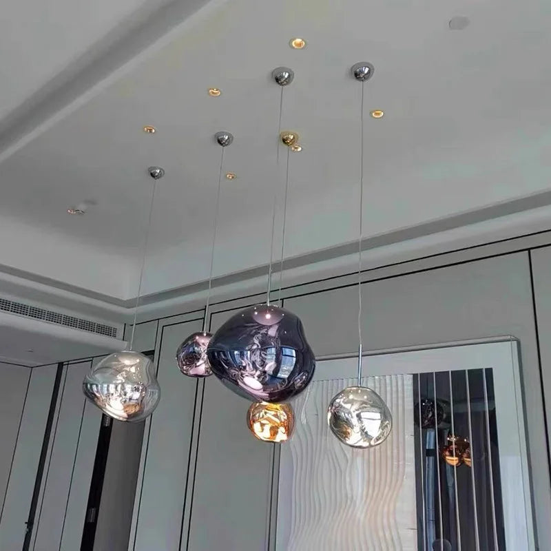 E27 Simple Pendant Lamp Indoor Restaurant Living Room Bedside Loft Chandelier Decoration Acrylic Atmosphere Light Fixture