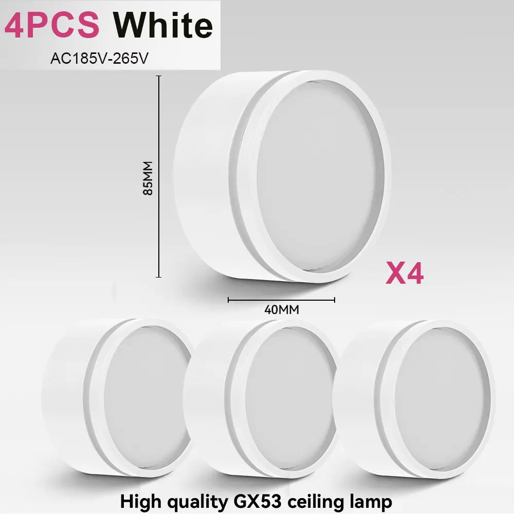 Indoor Led Downlight GX53 Spot Led Light Replaceable Bulb 220V Ceiling Down Lighting For Bedroom Living Room Home Decor Spotli