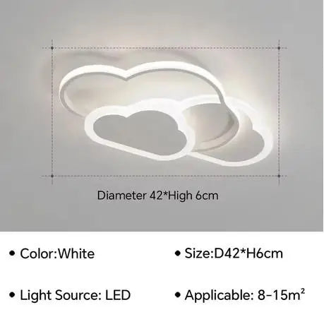Cloud/Love shape Decor Indoor Lighting fixtures Modern LED White/Pink Ceiling Lamp for Children's Room Kids Bedroom