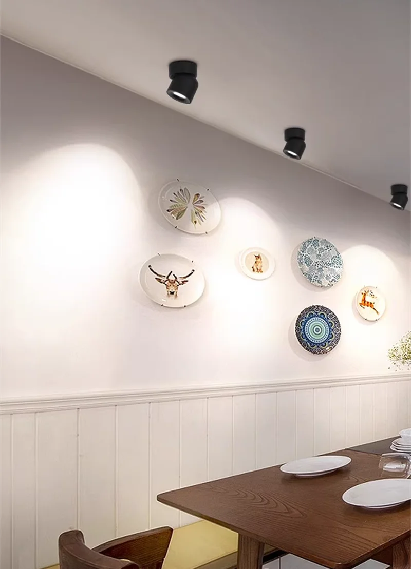 360 ° Rotatable And Foldable LED Downlights Dimmable 7W10W12W15W20W Surface Mounted Ceiling Lamp COB Spotlight AC85V-260V CRI 98