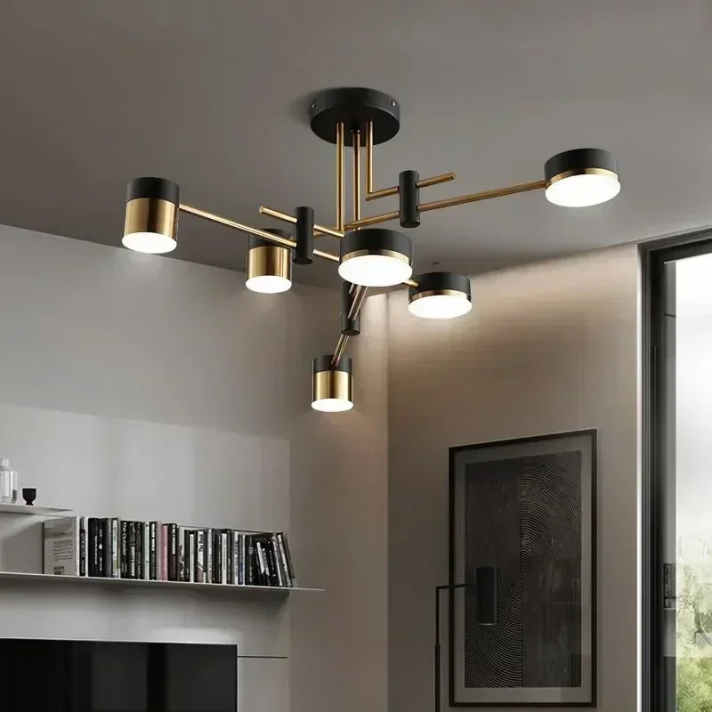Modern Home Decoration Pendant Light Simple Fashionable Nordic Black Gold Led Lamp Living Room Dining Bedroom Salon Chandeliers