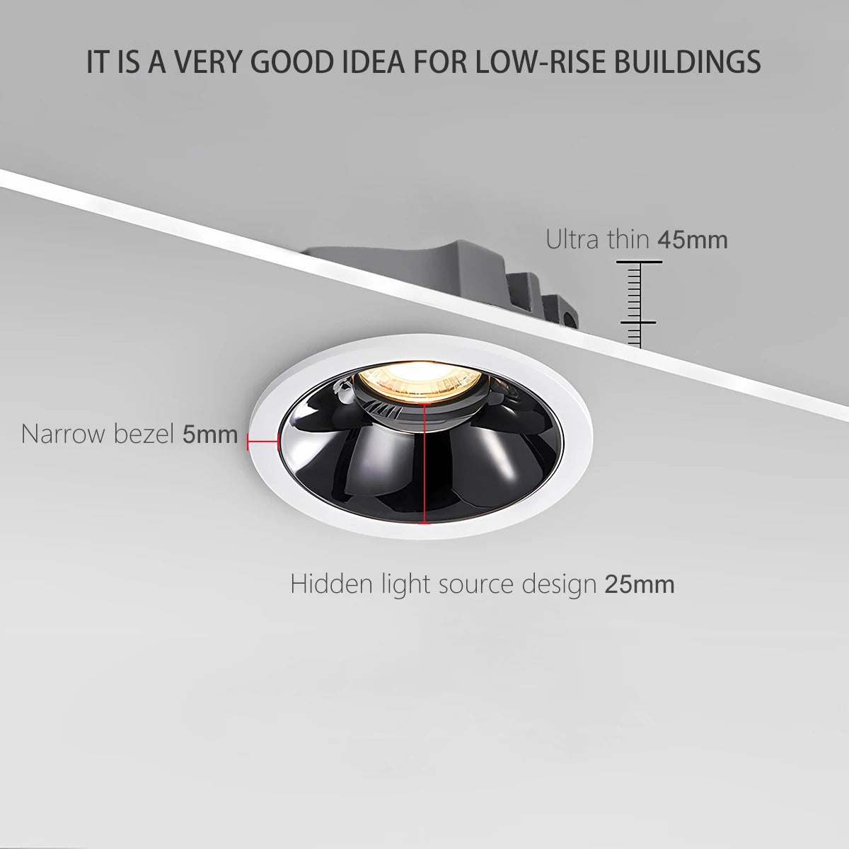 DC24V Constant Pressure Recessed LED Spotlight 5W 7W 9W 15W Round Ra93 Downlight for Tuya Zigbee BLE DALI DT8 Matter KNX System