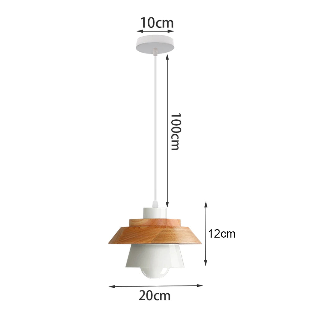 Loft Modern Pendant Light Wood Nordic Hanging Lamp Kitchen Lighting Fixture Industrial Chandelier Hanglamp Living Room Luminaire