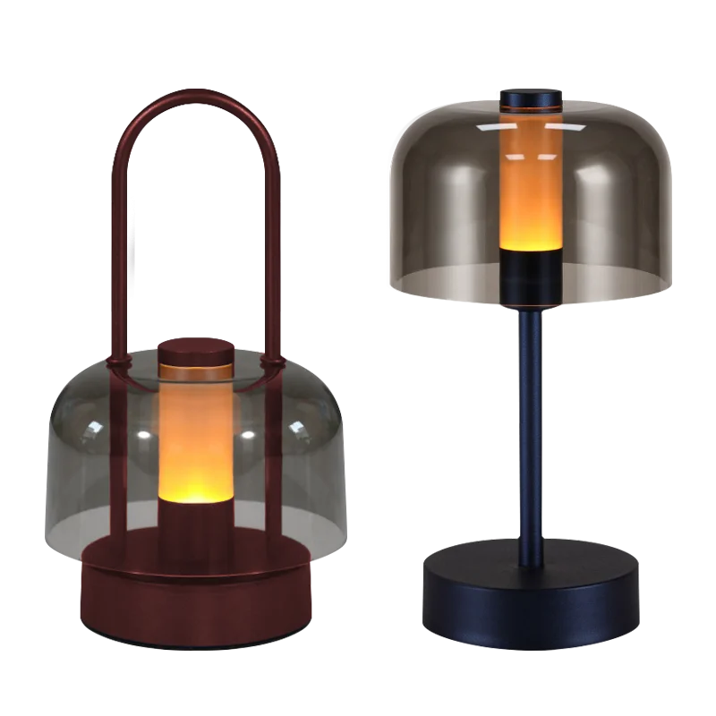 Modern Retro Nordic Desk Lamp - Rechargeable Cordless Indoor Table & Camping Lamp