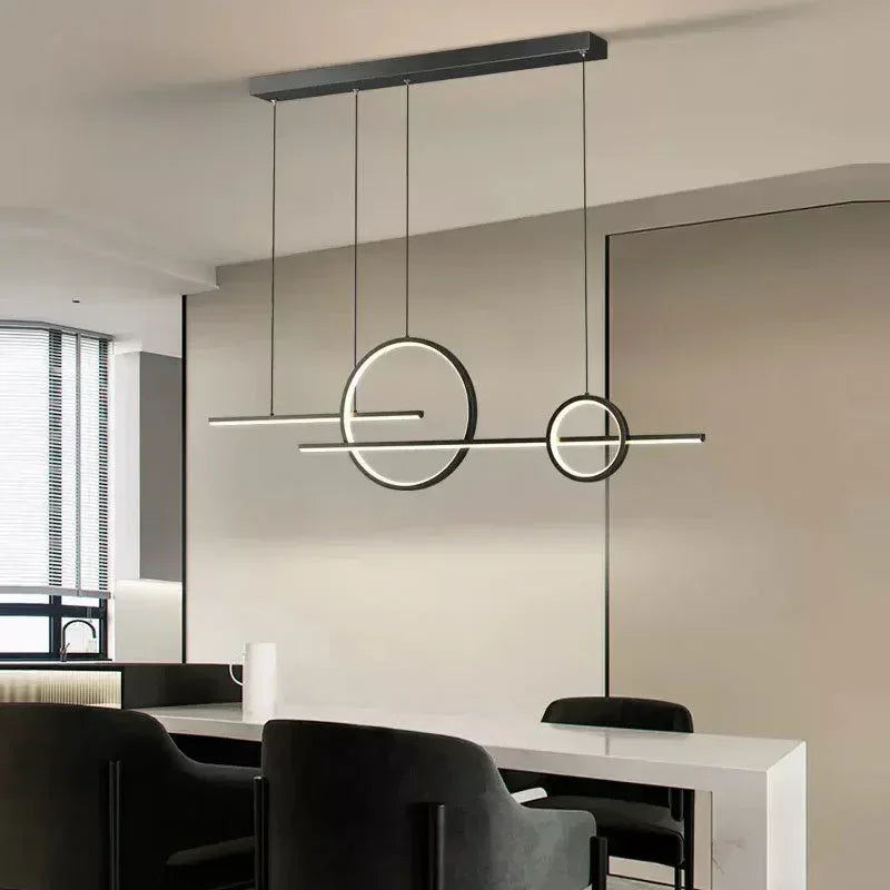 Modern LED Minimalist Chandelier - Contemporary Pendant Light for Living Room