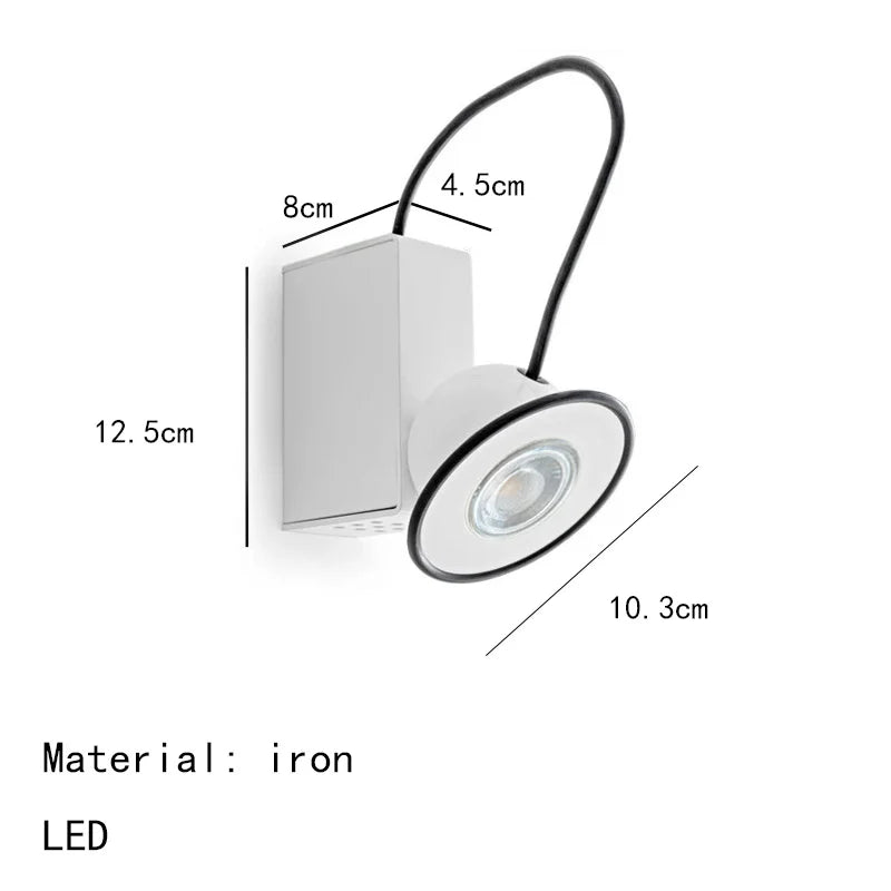 LED Wall Light Black Red Green White Body Lamp Magnetic Attraction For Bedroom Parlor Office Studio Stairs