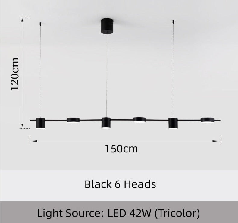 Modern Minimalist Pendant Light Strips Hanging Lamp Luxury Chandelier Lighting Fixture for Bar Dining Room Table Study