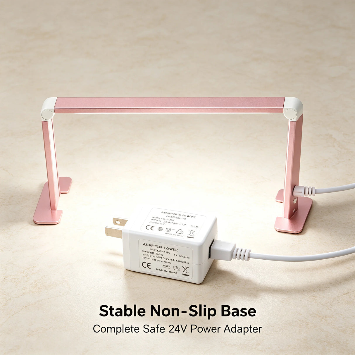 Square Foldable LED Nail Desk Lamp 36W - 3000LM Half-Moon Manicure & Eyelash Light