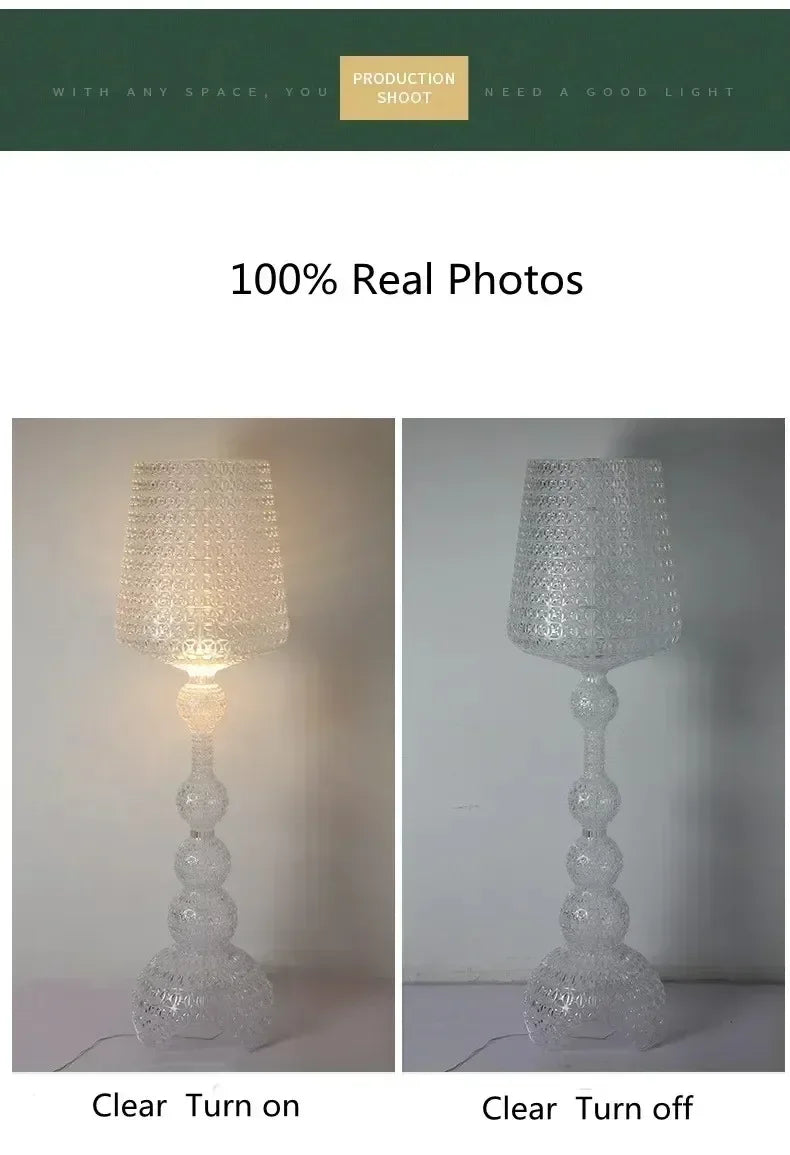 Italian Kartell living room floor lamp designer,artistic decoration,hollowed out internet famous ornament,ins style bedroom lamp