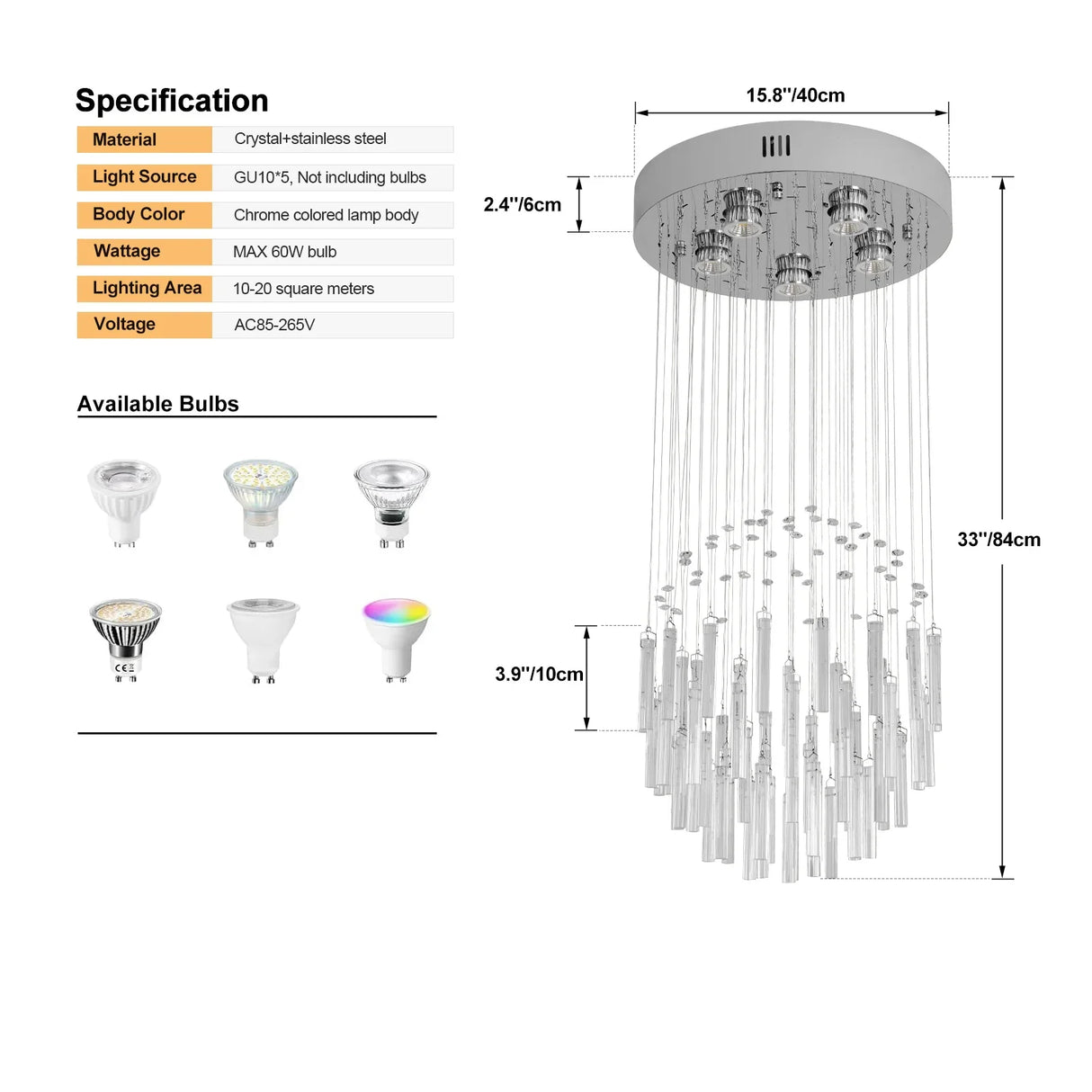 Crystal Droplight Led Pendant Light Modern Loft Stairs Chandelier Hanging Lustre Ceiling Lamp Home Appliance Decor Fixture