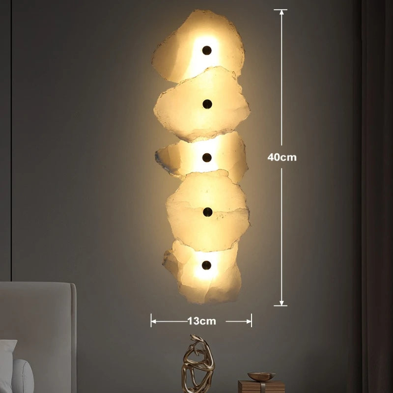 Modern Natural Marble LED Pendant Light - Luxury Stone Ceiling Chandelier Lamp Fixture for Dining Table, Living Room & Bathroom