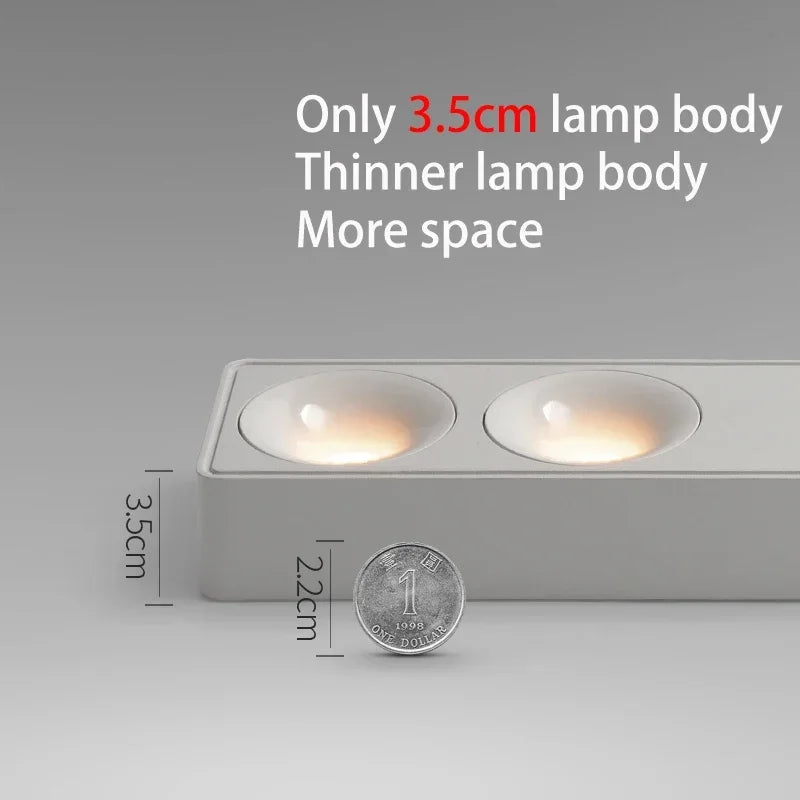 Led Spotlights Surface Mounted Spots Light COB 28W Long Strip Linear Lamp Ultra-thin Ceiling Foco 85-265V White Black