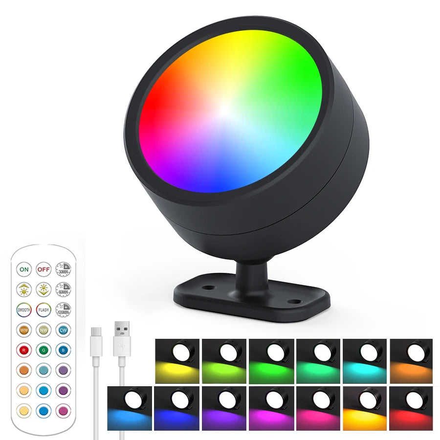 Wireless LED Magnetic Wall Light - USB Rechargeable Sconce with Remote Control