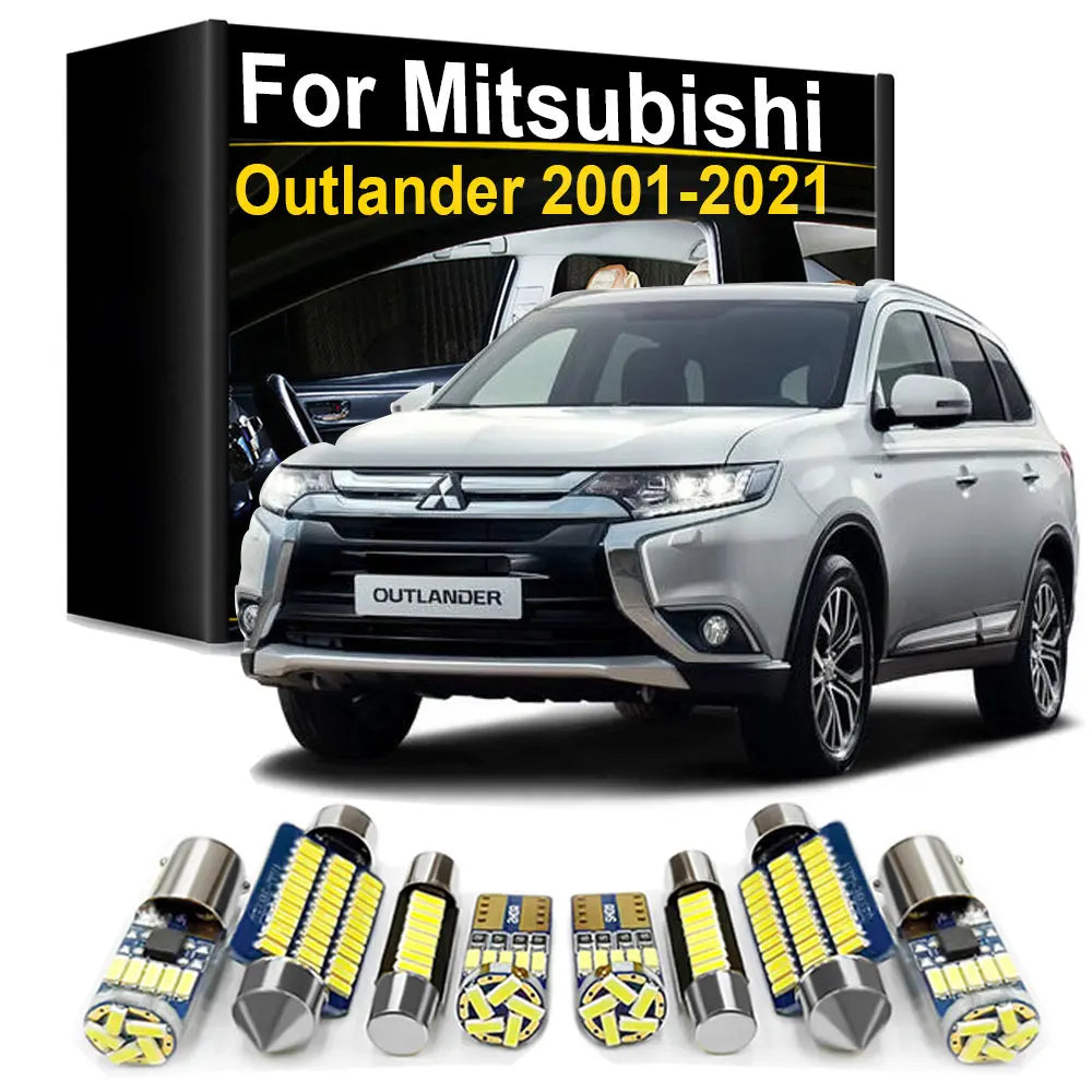 Interior LED Light Bulbs Kit for Mitsubishi Outlander I II III 2001-2021