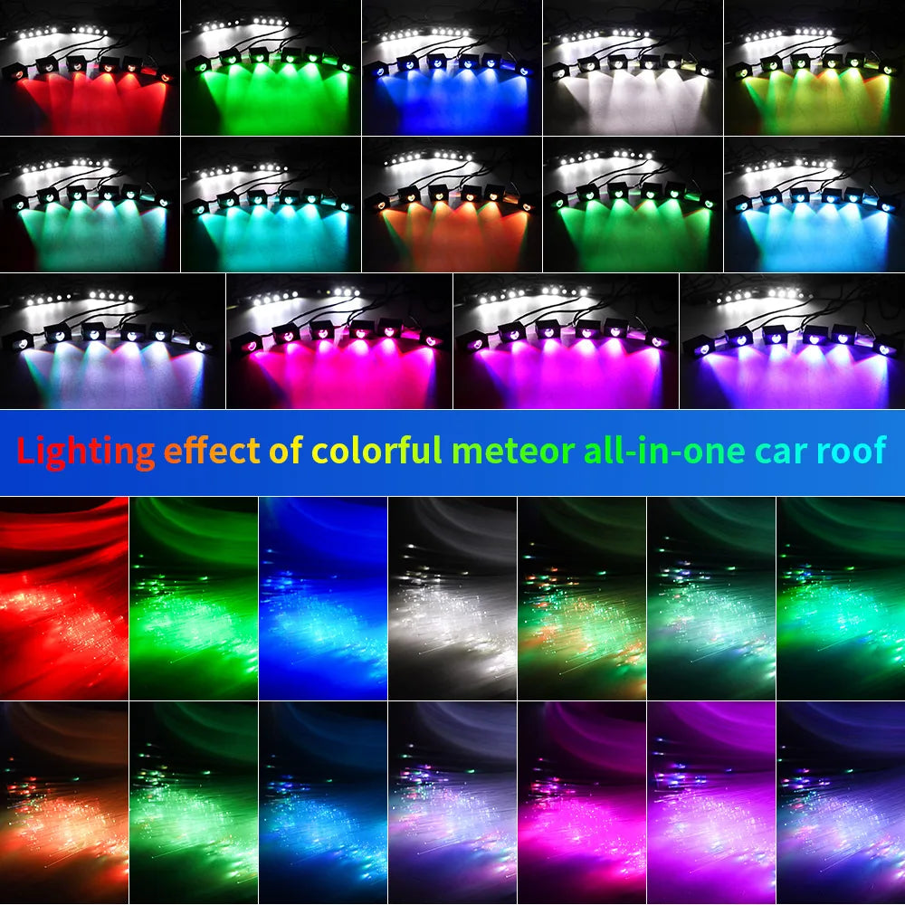 16W Twinkle LED Star Roof Chandelier - RGBW Fiber Optic Starlight Headliner Kit