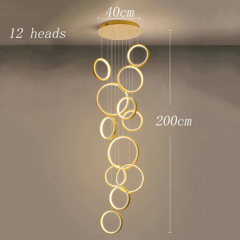 Contemporary Glass Globe Chandelier – Matte Black & Gold LED Pendant Light for Modern Living Room – Designer Indoor Hanging Light Fixture