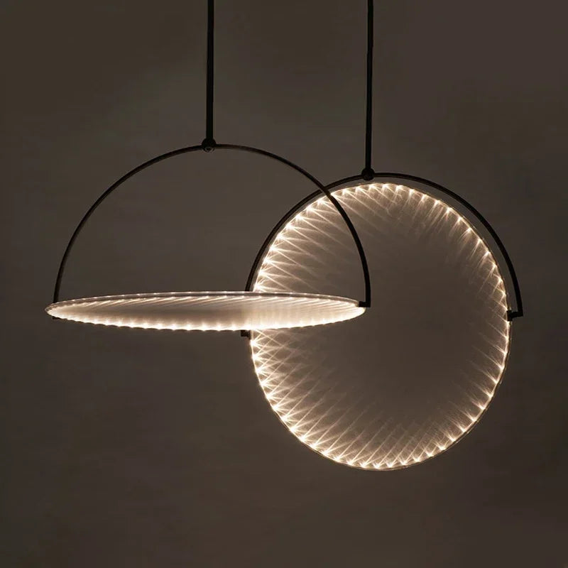 Italian Style Modern LED Pendant Chandelier - Sleek Hanging Ceiling Lamp Fixture for Bar Counter, Shop, Restaurant, Living Room & Home Decor