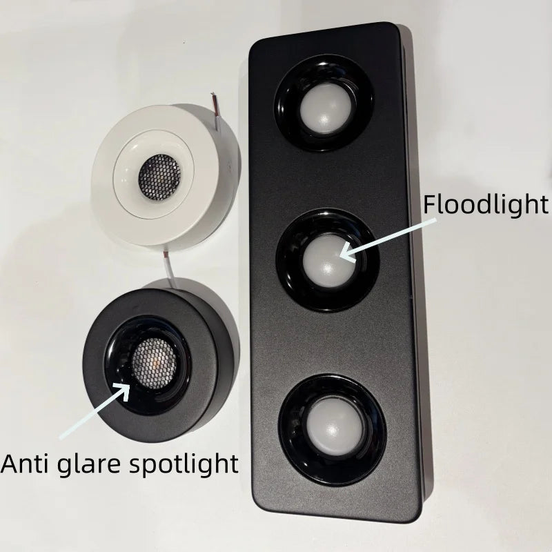Fashionable ultra-thin 3.5CM surface mounted anti glare full spectrum COB tube lamp, home living room hallway, no opening