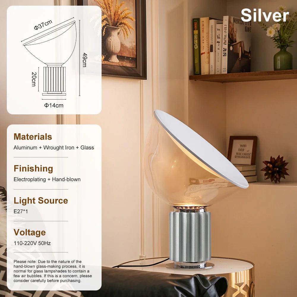 Italian Taccia LED Table Lamps for Bedroom Office Adjustable Modern Floor Lamps Living Room Decoration Indoor Lighting Fixture