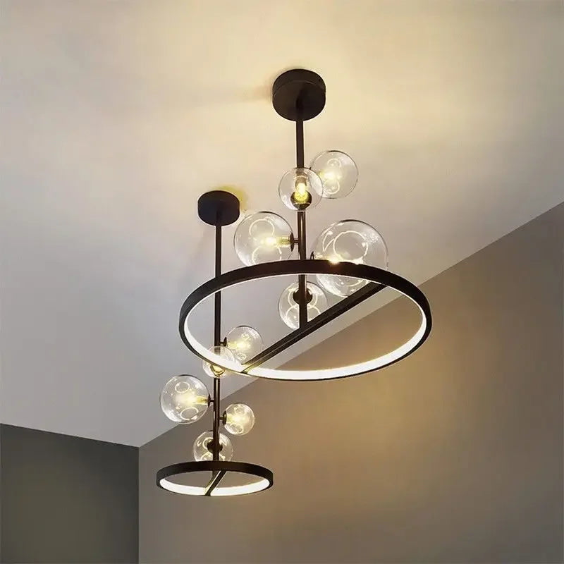Modern Art Glass Chandelier Creative Personalized Lighting for Restaurant Bedroom Bar Nordic Home Decor Light Fixture