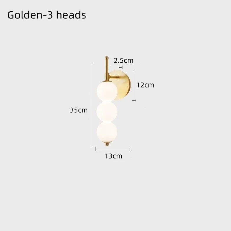 Wall Lamp Bedroom Nordic Minimalist Glass Lamp for Corridor Living Room Background Wall Light