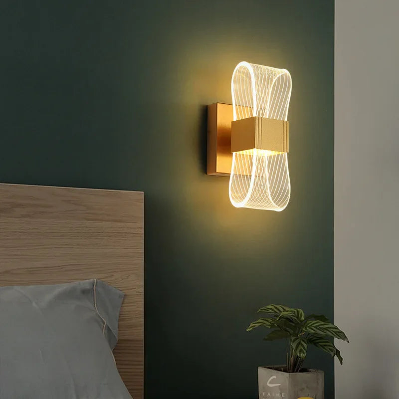 Nordic Luxury LED Wall Lamp - Modern Aluminum Bedside & Decorative Light