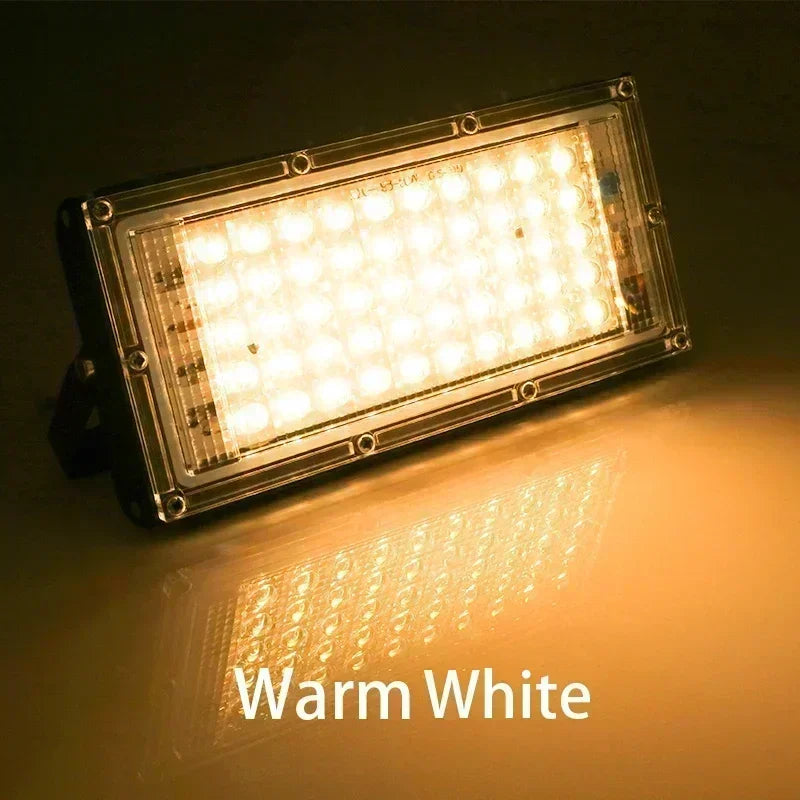 LED Flood Light Outdoor (50W/100W) AC110V/220V - IP65 Waterproof Exterior Reflector Projector & Focus Spotlight