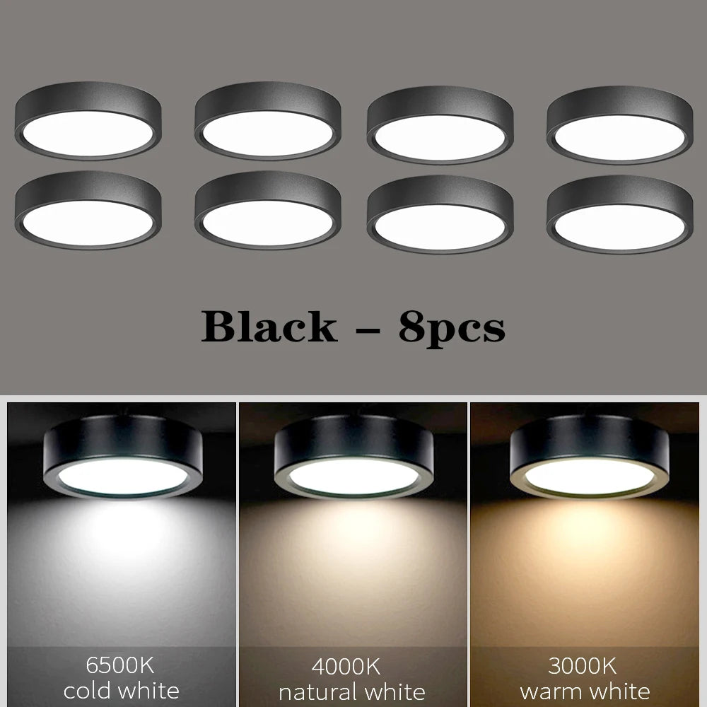 LED Ceiling Light 5W 10W 15W 18W 24W Surface Mounted Downlight Ceiling Lamp for Living Room Kitchen 220V Spotlight Panel Lights