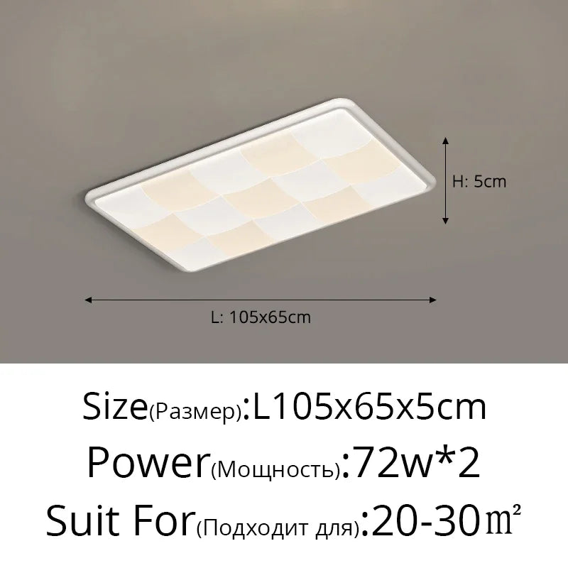 2025 Modern Led Living Room Ceiling Lamps Simple Cream Style Ceiling Lights Atmospheric Home Indoor Lighting Whole House Fixture