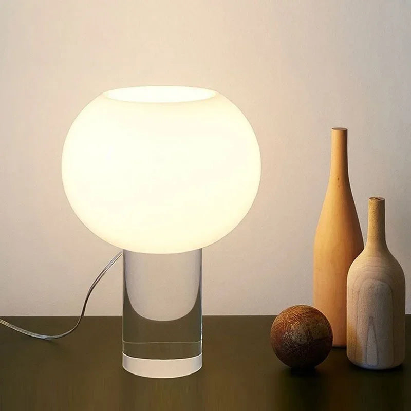 Medieval Nordic Table Lamp Simple and Warm Living Room Bedroom Designer Bedhead Ins Silent Wind Glass Decorative Table Lamp