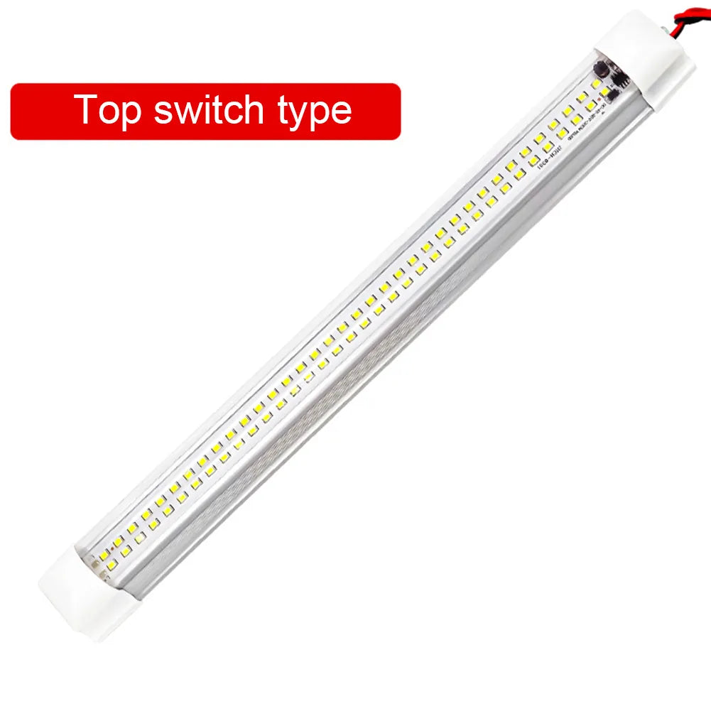 12V 72LED Car Interior Light Strip Bar Lamp Van Bus Caravan On/Off Switch 4.5W Car Trunk Lamp Led Luggage Compartment Light