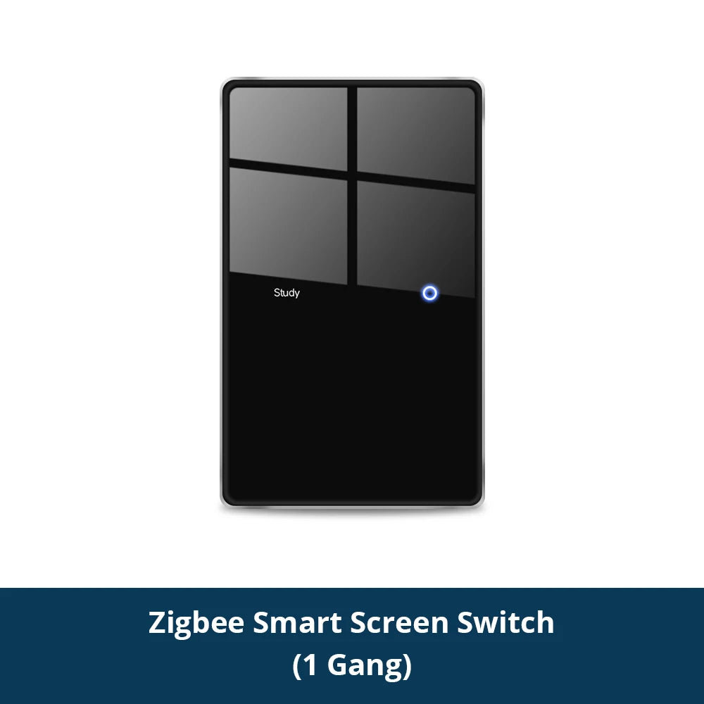Zigbee DIY Smart Light Switch with Touch Display (Black) - US Standard Tuya Switch