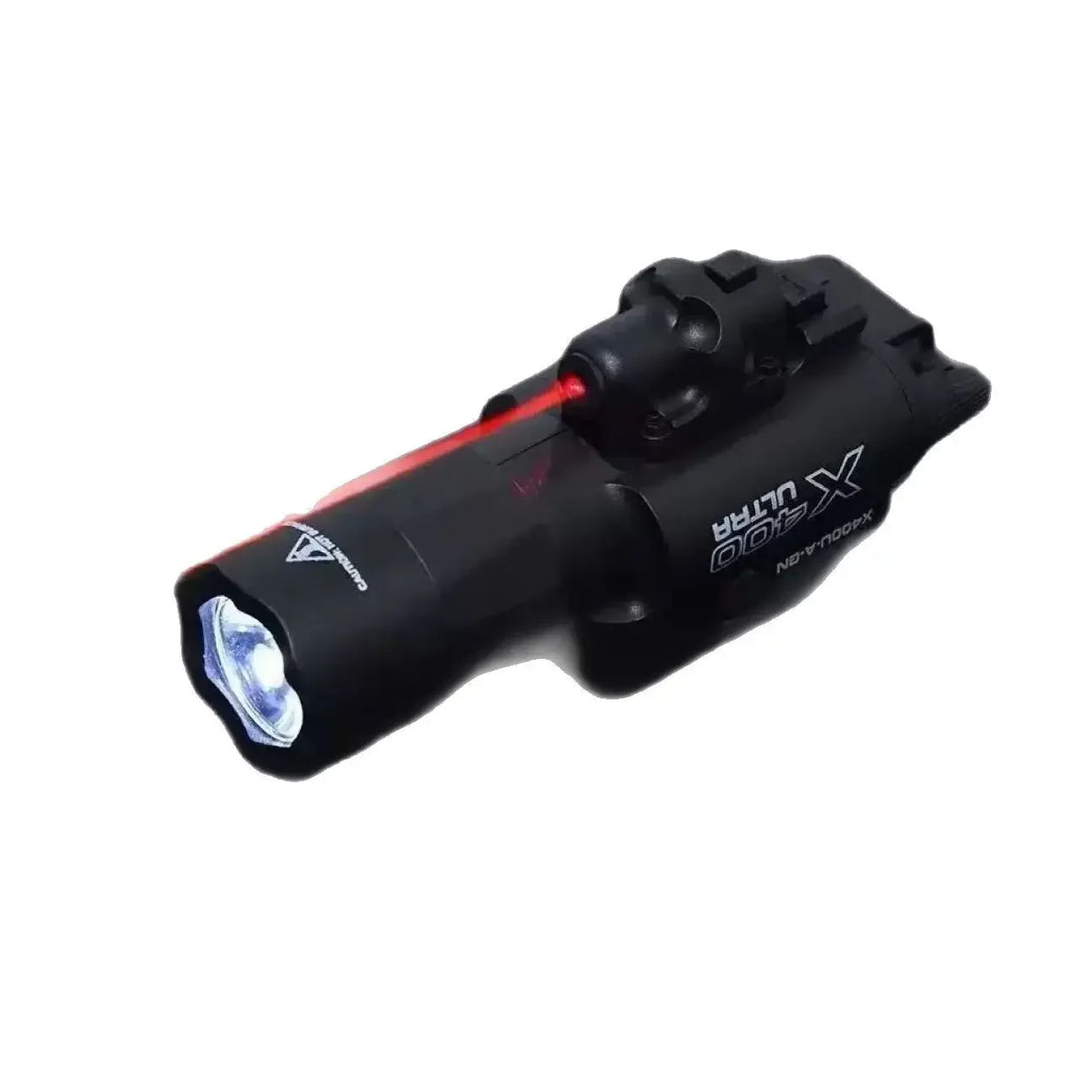 X400 Mini Pistol Flashlight with Strobe Mode - Compact LED Weapon Light for Picatinny & GL Rails