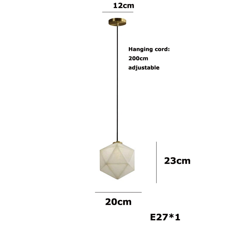 2026 Trendy Marble Joy LED Chandelier - Luxury Alabaster Pendant Light