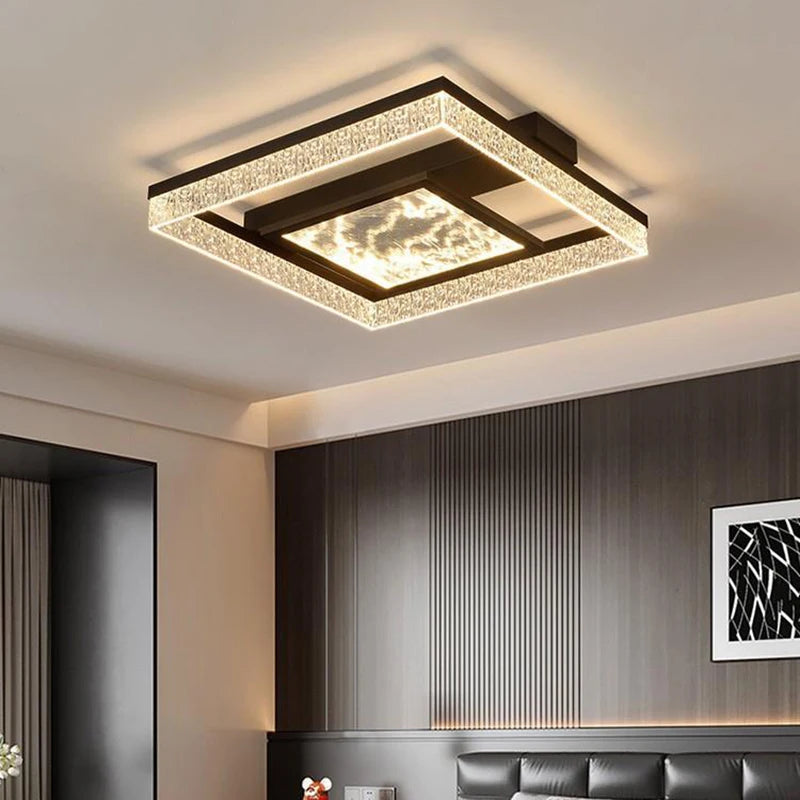 Modern Living Room Led Lights Square Creative LED Ceiling Lamp Bedroom Ceiling Pendant Lamp Indoor Home Dining Room Lighting