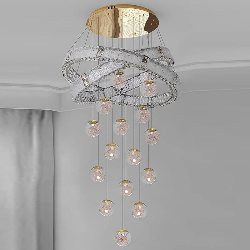 Modern home decor led lights pendant light lamps forstaircase Chandeliers for living room hanging light indoor lighting