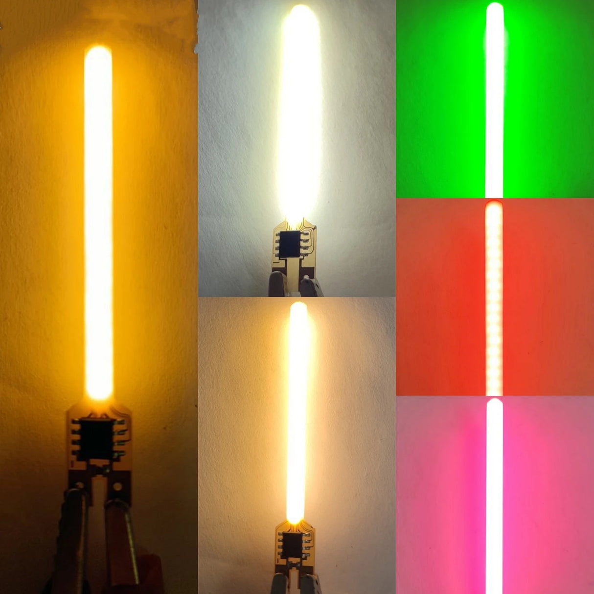 3V COB Meteor Shower LED Filament Light (40mm/59mm/70mm) - No-Solder Plug-Play Diodes