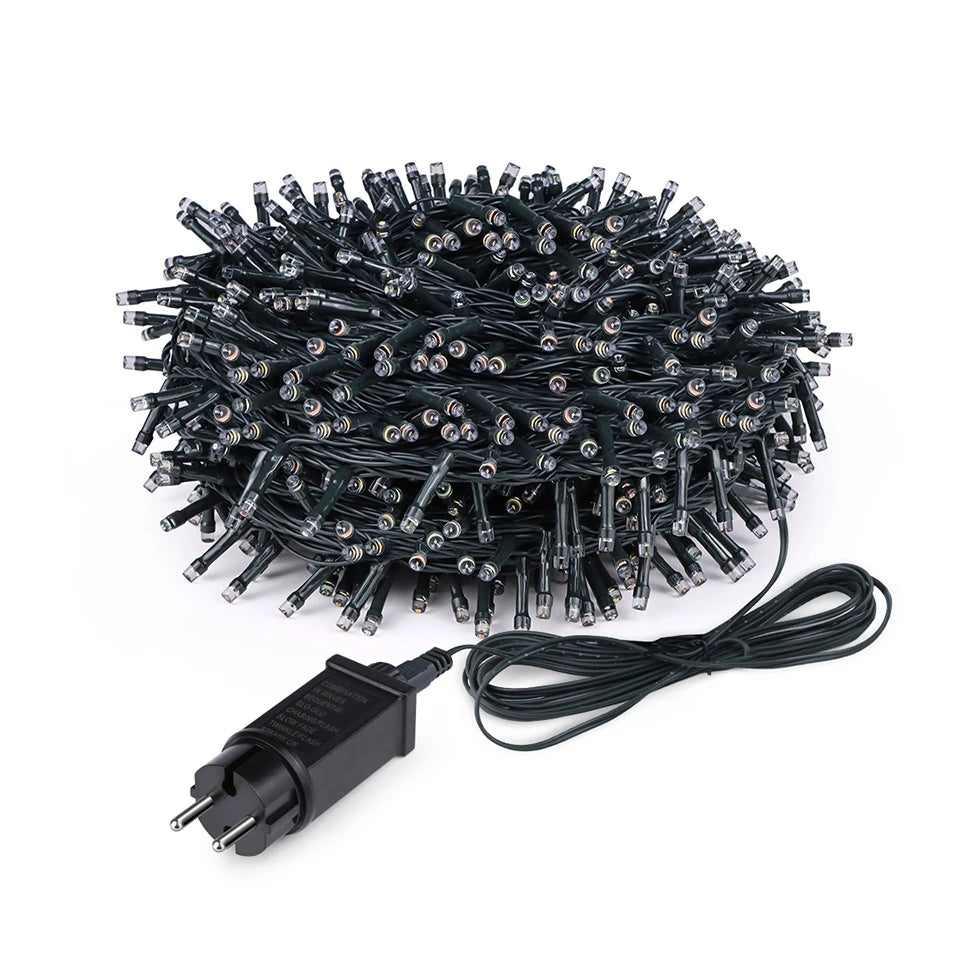 10M-100M Led Light String Street Garland Fairy Light 110V 220V Waterproof Outdoor Garden Party Wedding Christmas Decoration Lamp